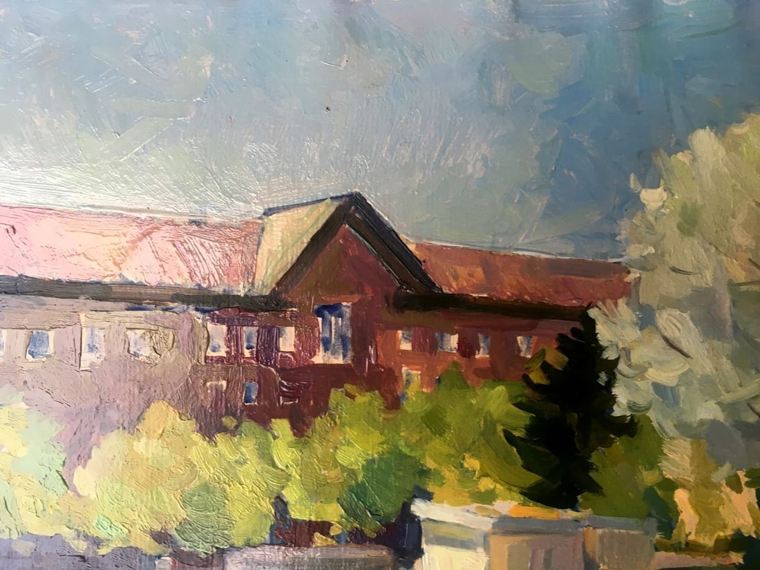Oil painting City center Peter Tovpev - 4