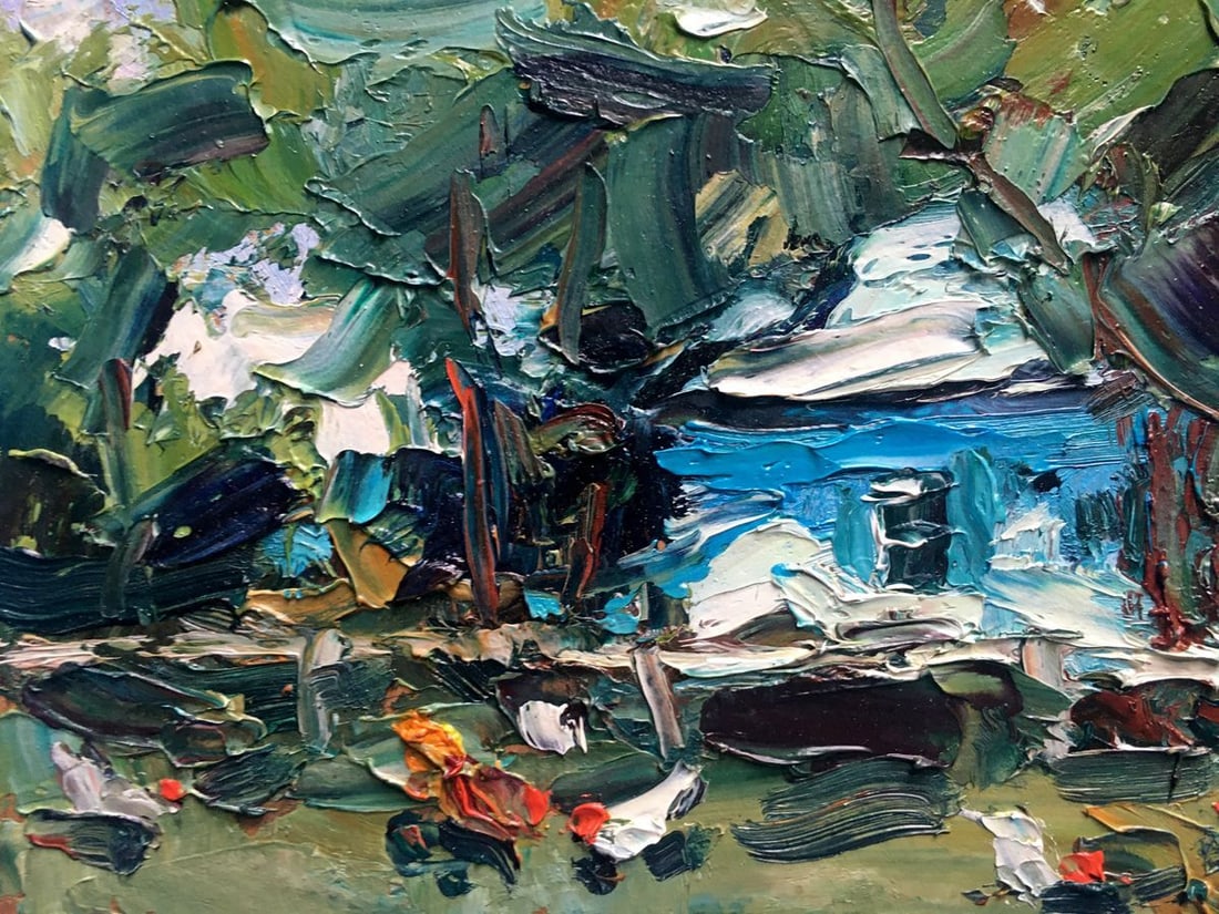 Oil painting Near the house Alexander Nikolaevich Cherednichenko - 6