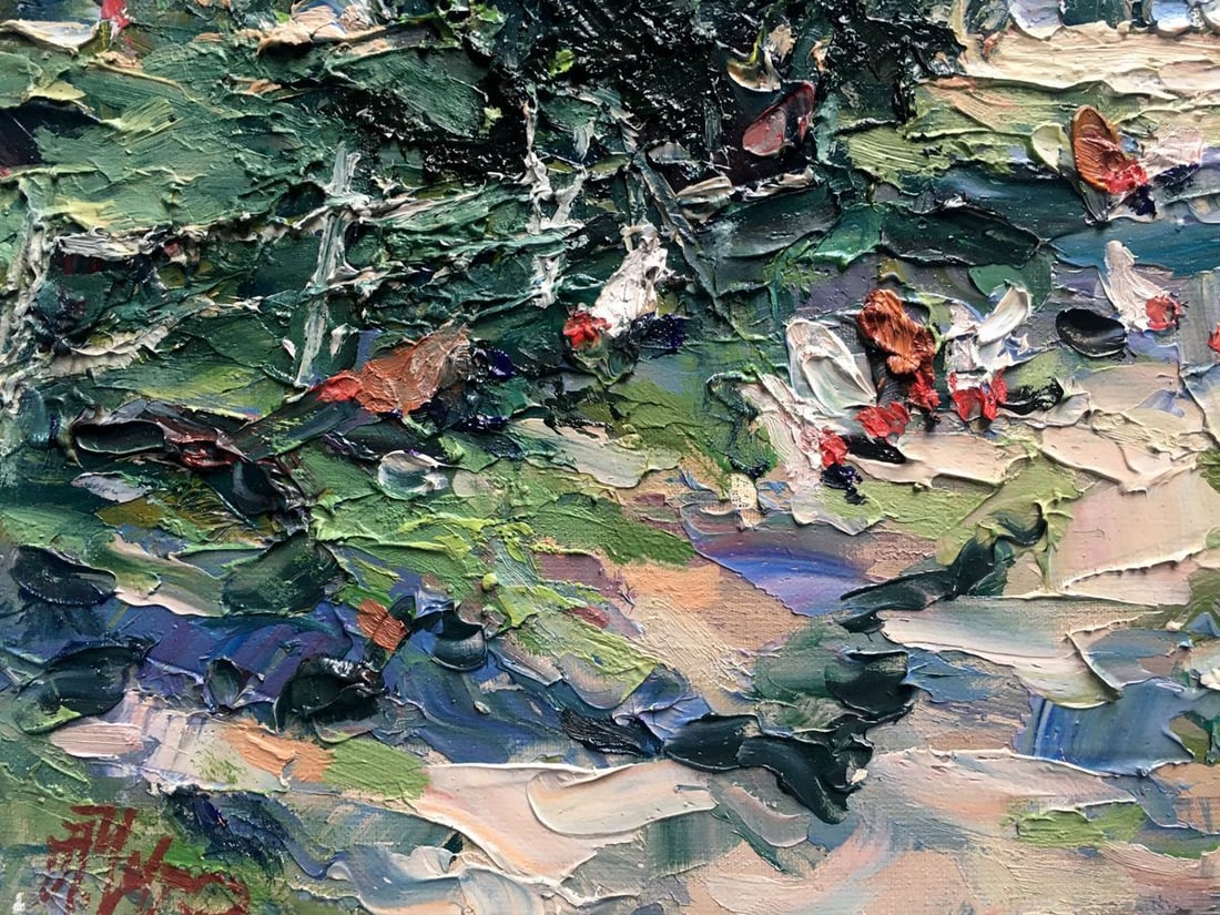 Oil painting Village street Alexander Nikolaevich Cherednichenko - 5
