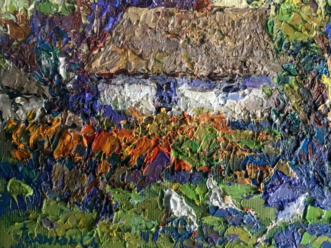 Oil painting In the village Kalenyuk Alex - 5