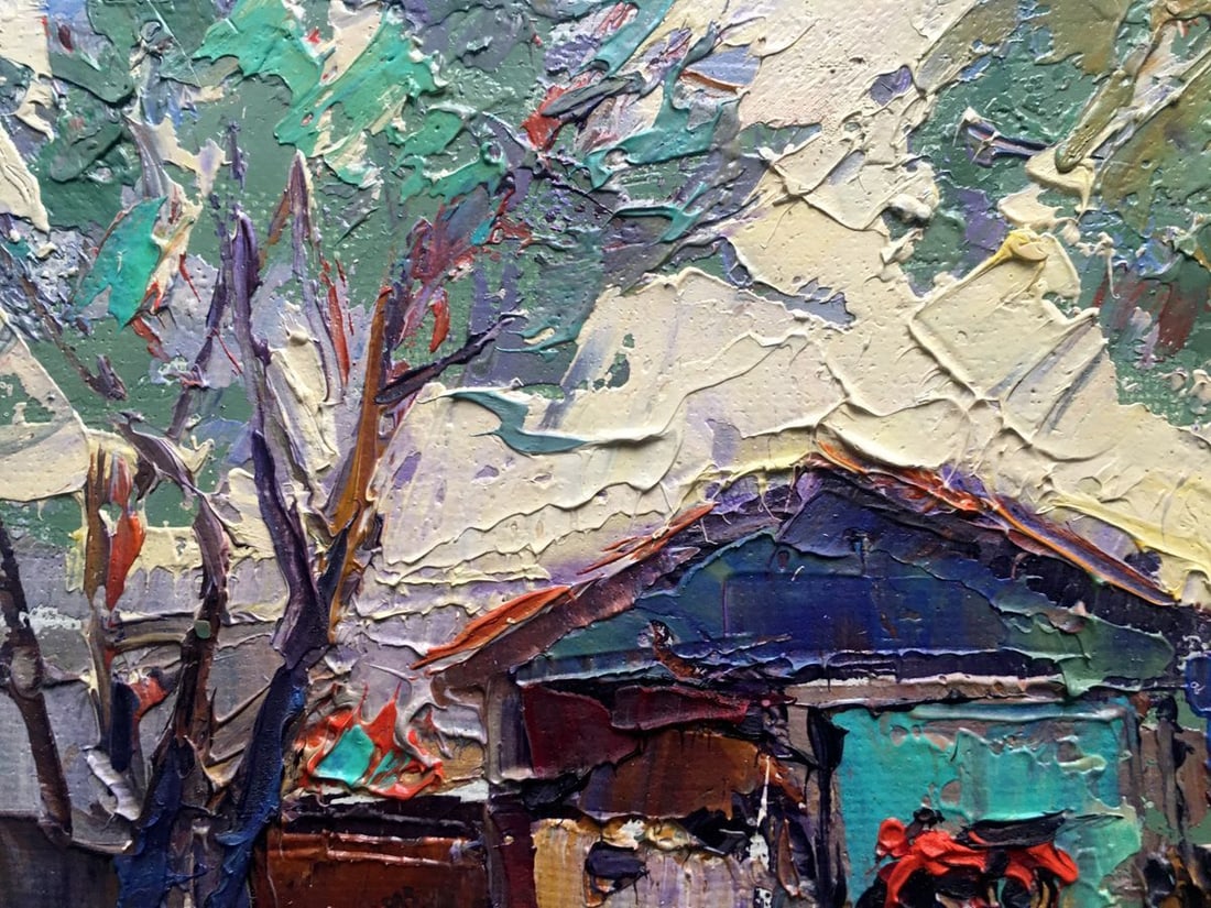 Oil painting In the shade of the trees Kalenyuk Alex - 8
