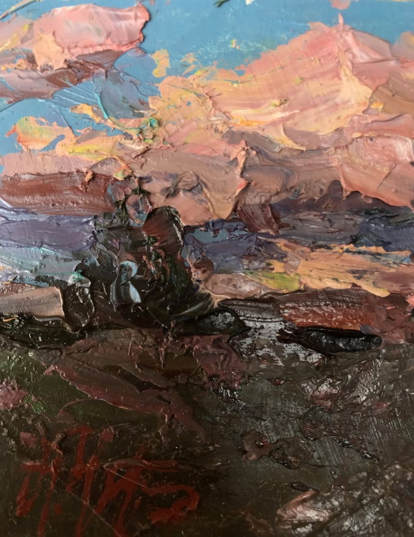 Oil painting Pink evening Alexander Nikolaevich Cherednichenko - 4