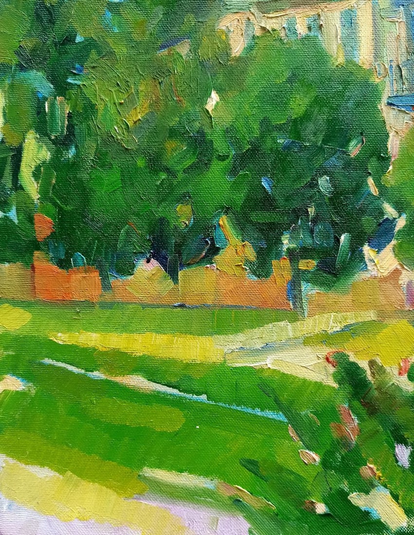 Oil painting City boulevard Peter Tovpev - 6