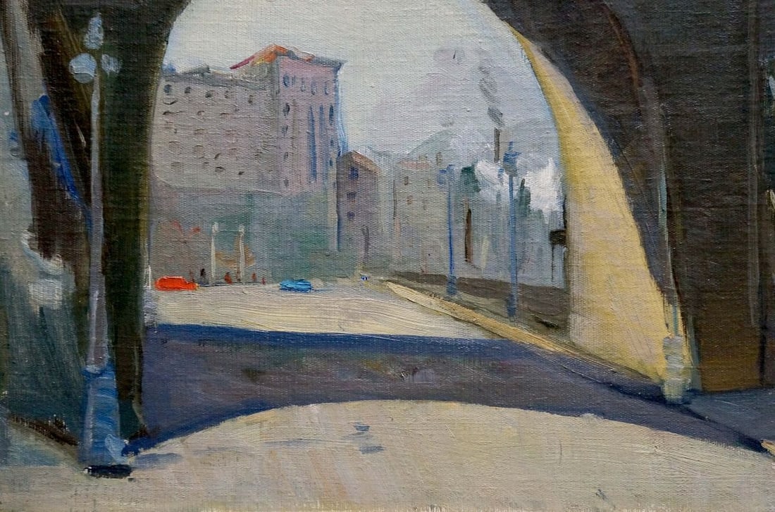 Oil painting New bridge Kerimova Elena Alexandrovna - 2