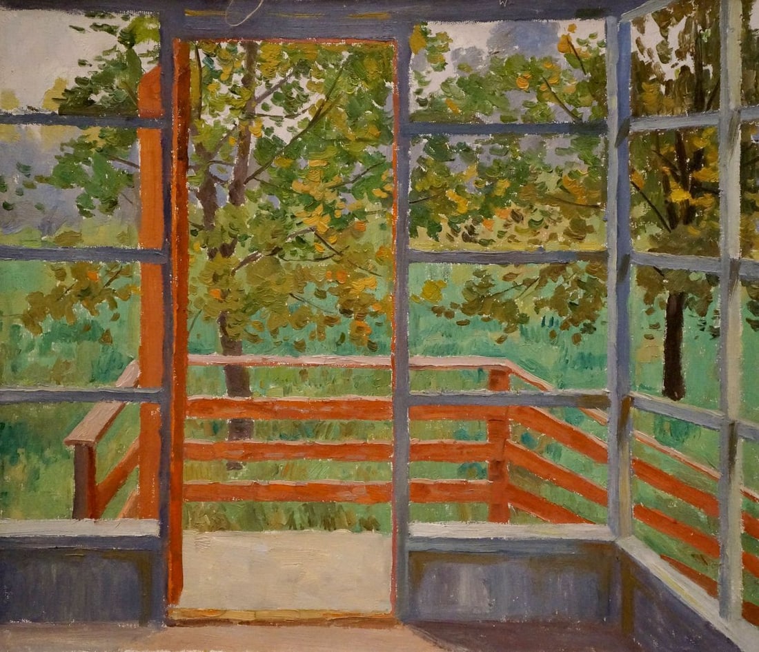 Oil painting Terrace Chernikov Nikolay Vladimirovich: Title : Oil painting Terrace Chernikov Nikolay Vladimirovich Description: No.Verns 1147 *** ABOUT THIS PAINTING *** * TITLE: "Terrace" * ARTISTS: Chernikov Nikolay Vladimirovich * SIZE: 53x60 cm/20.86