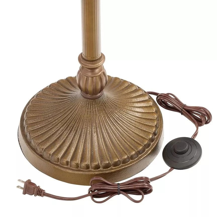 French Stained Glass Reading Floor Lamp - 6