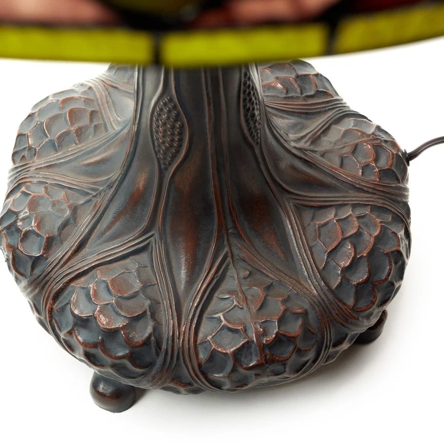 35.5'' Rose Bush Tiffany-Style Stained Glass Table Lamp - 7