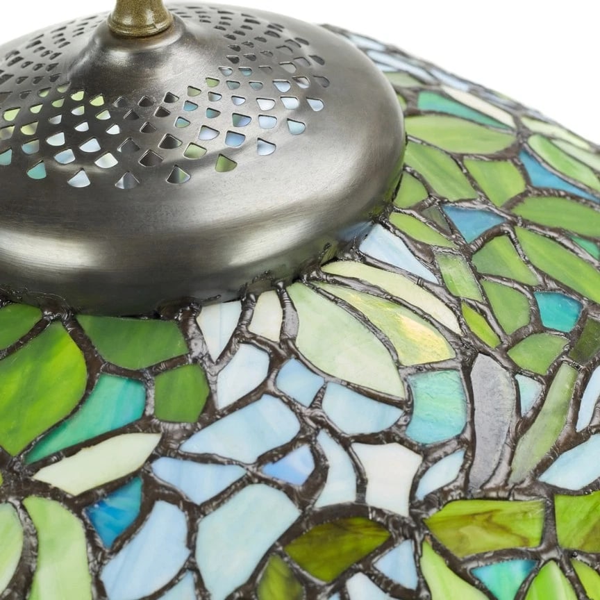 32"H Wisteria Tiffany-Style Stained Glass Table Lamp - 6