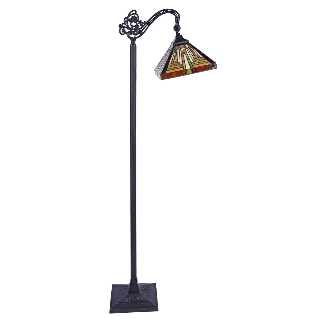 61.4" Stained Glass Mission Reading Floor Lamp - 2