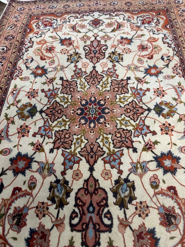 Hand Knotted Persian Tabriz_2.8x4.10 ft_ - 3