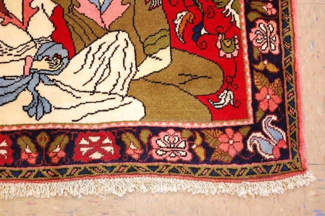 HAND-WOVEN PERSIAN ROUND CARPET RUG, 8'5" - 2