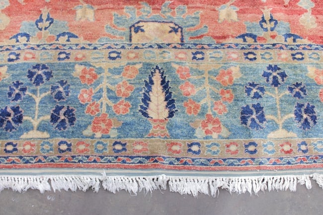 Hand Knotted Oushak Rug 11.10x9.8ft - 2