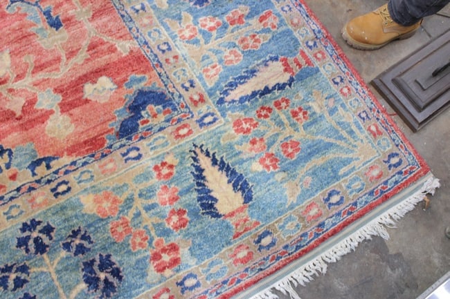 Hand Knotted Oushak Rug 11.10x9.8ft - 3