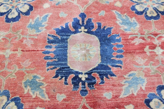 Hand Knotted Oushak Rug 11.10x9.8ft - 5