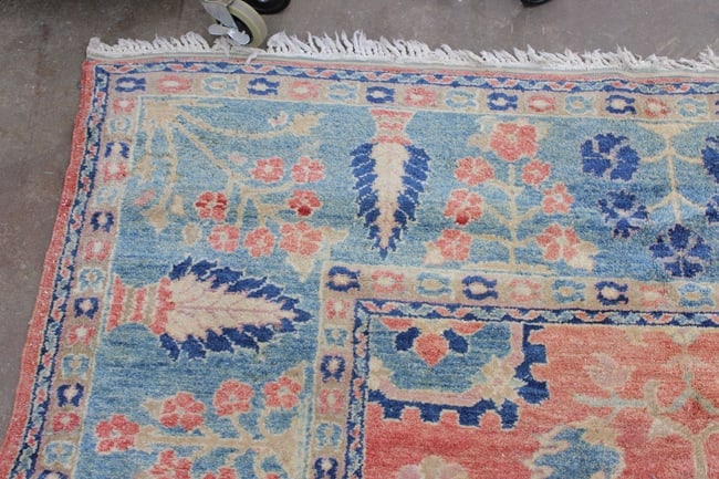 Hand Knotted Oushak Rug 11.10x9.8ft - 6