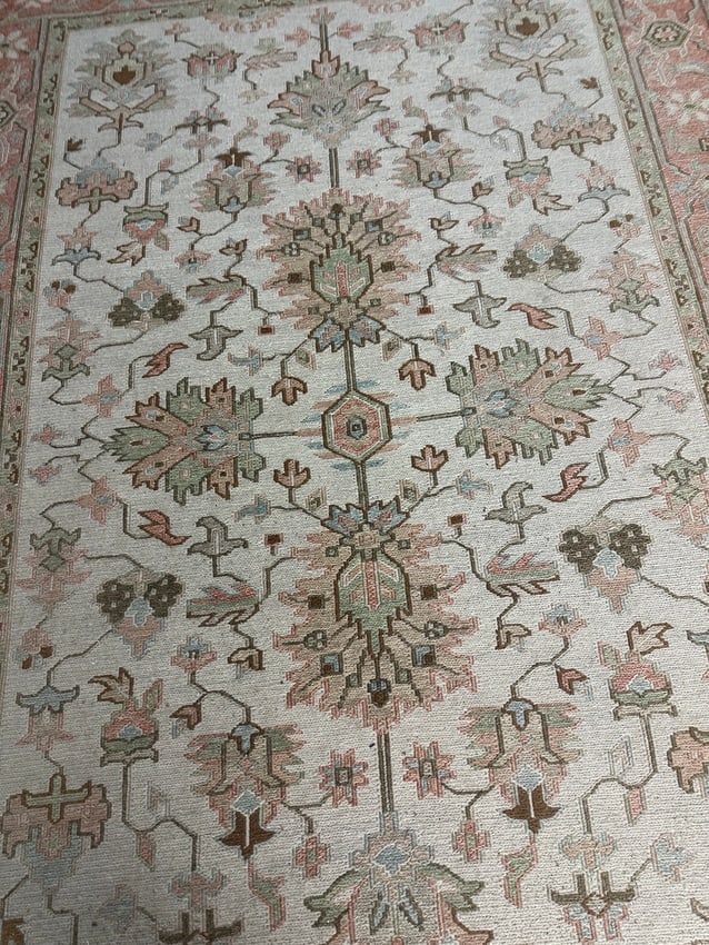 Hand Knotted Oushak Rug 5x8.5 ft - 2