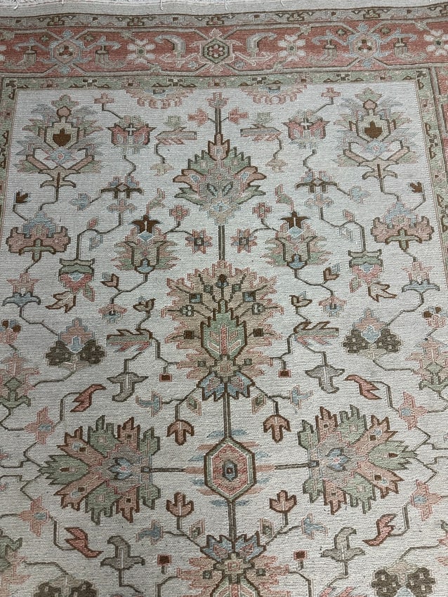 Hand Knotted Oushak Rug 5x8.5 ft - 3