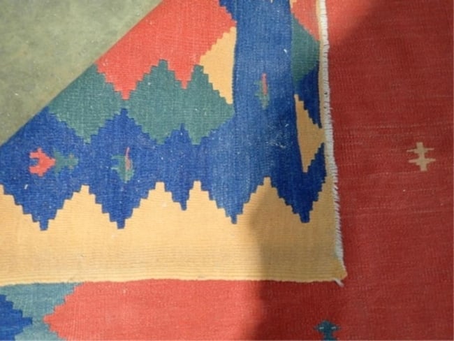 Handmade contemporary ORA French Savonnerie seat cover 0.9' (27cm), 2021 - 4