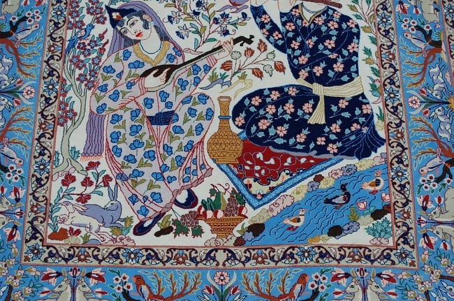 Persian ISFAHAN RUG 3'7"x5'5" - 2