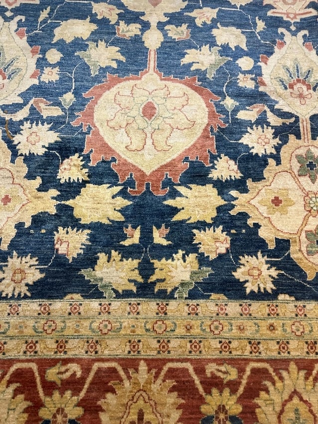 Hand Knotted Wool Oushak 10x15.8ft - 2