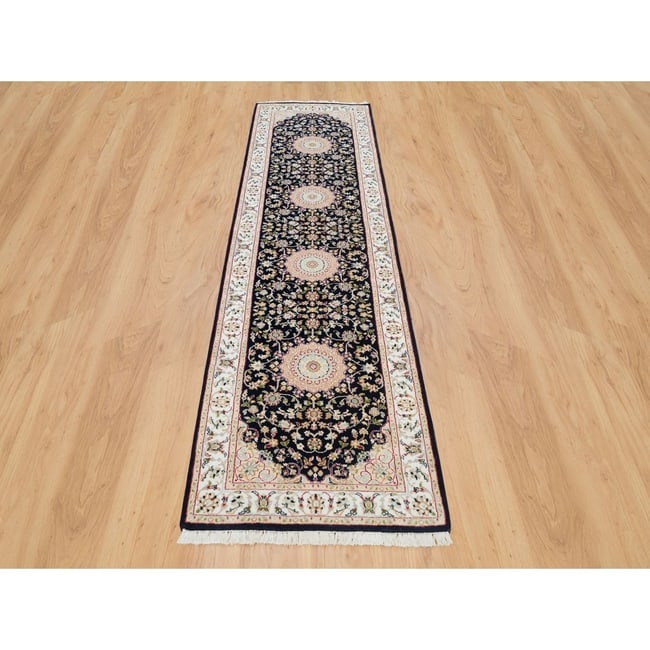 Gray Peshawar Heriz All Over Design Hand Knotted All Wool Oriental Rug - 2