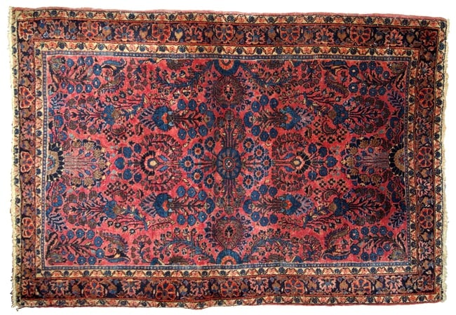 Handmade antique Persian Sarouk rug 3.1' x 5.5' (94cm x 167cm) 1910s: Title:Handmade antique Persian Sarouk rug 3.1' x 5.5' (94cm x 167cm) 1910s Origin:Middle East Dimension:3.1' x 5.5' (94cm x 167cm) Materials:wool Year:1910s Description:Handmade antique Sarouk rug in