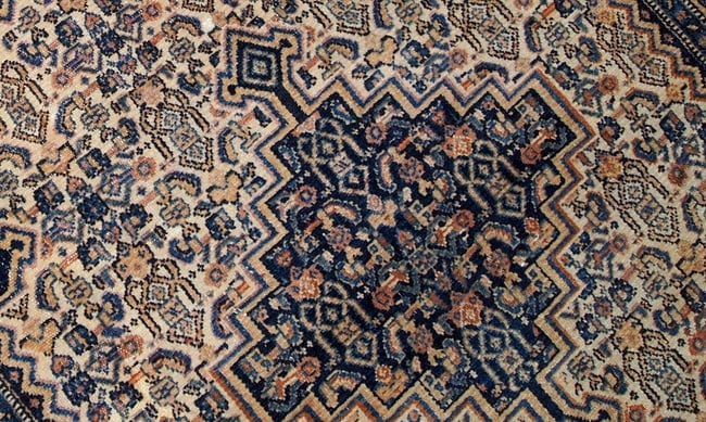 Handmade antique Persian Bibikabab rug 3.3' x 5.2' (100cm x 158cm) 1920s - 2