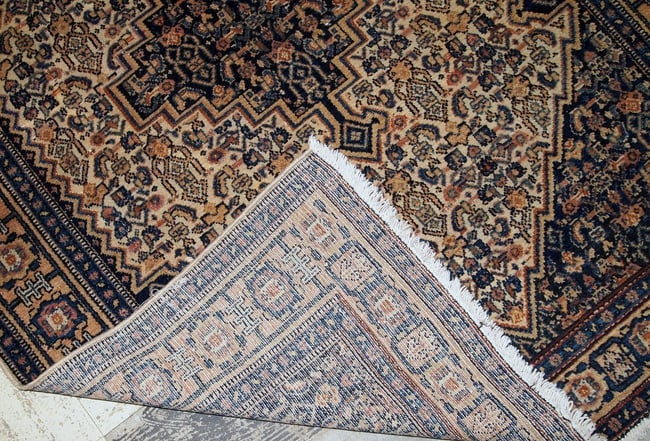 Handmade antique Persian Bibikabab rug 3.3' x 5.2' (100cm x 158cm) 1920s - 8
