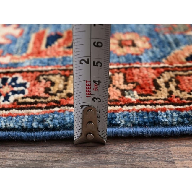 Gray Hand Knotted Natural Wool Hand Knotted Oriental Runner Rug - 6