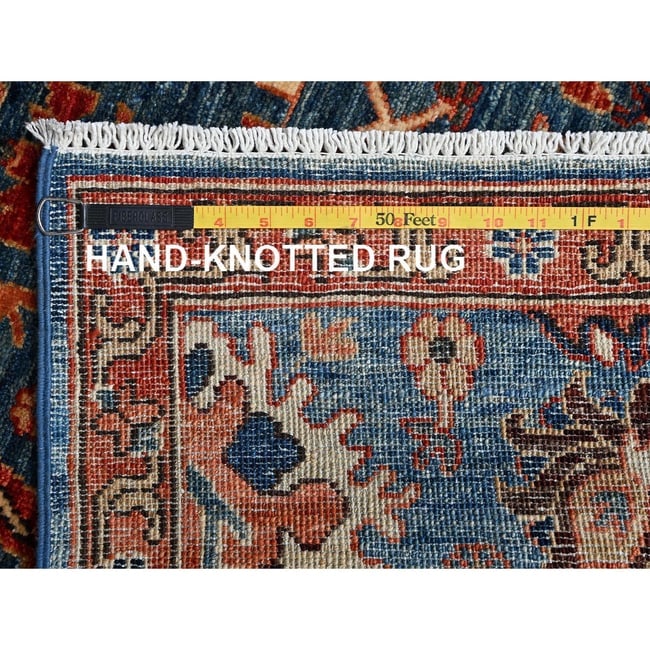 Gray Hand Knotted Natural Wool Hand Knotted Oriental Runner Rug - 7