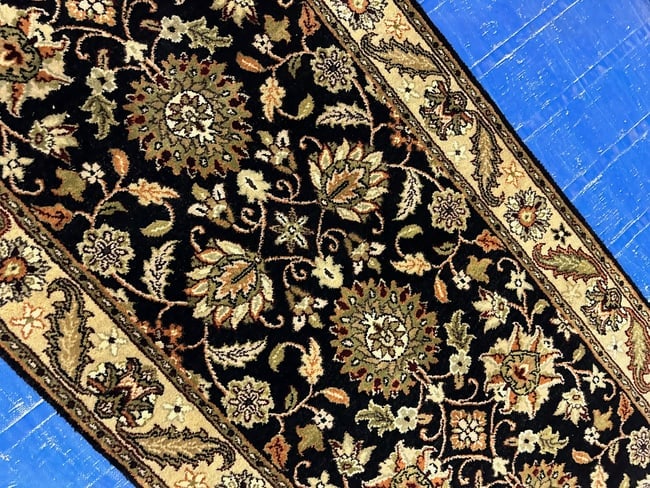 Hand Knotted Agra Tabriz 2.6x8 ft. - 7