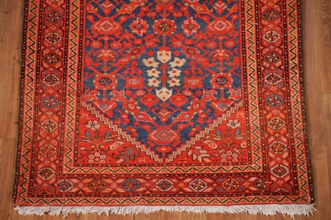 Pre-1900 Vegetable Dye Bakhtiari Persian Runner Rug 3x17 - 6