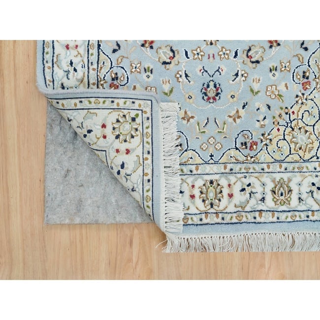 Gray Peshawar with Heriz All Over Design Pure Wool Runner Oriental Rug - 3
