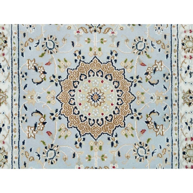 Gray Peshawar with Heriz All Over Design Pure Wool Runner Oriental Rug - 5
