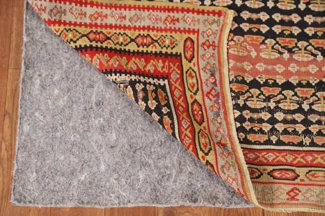Pre-1900 Vegetable Dye Senneh Kilim Persian Rug 4x6 - 7