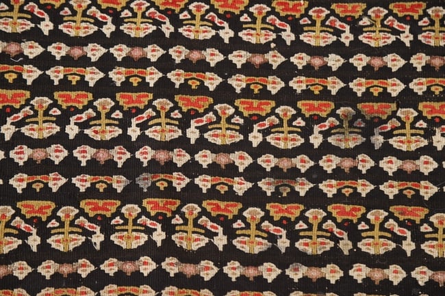 Pre-1900 Vegetable Dye Senneh Kilim Persian Rug 4x6 - 8