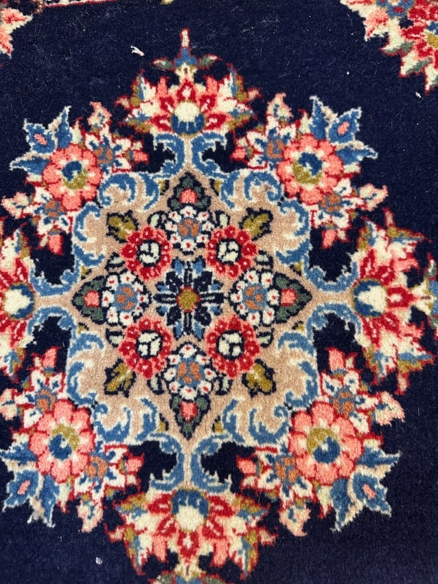 Hand Knotted Persian Sarouk Rug 1.8x1.8 ft - 2