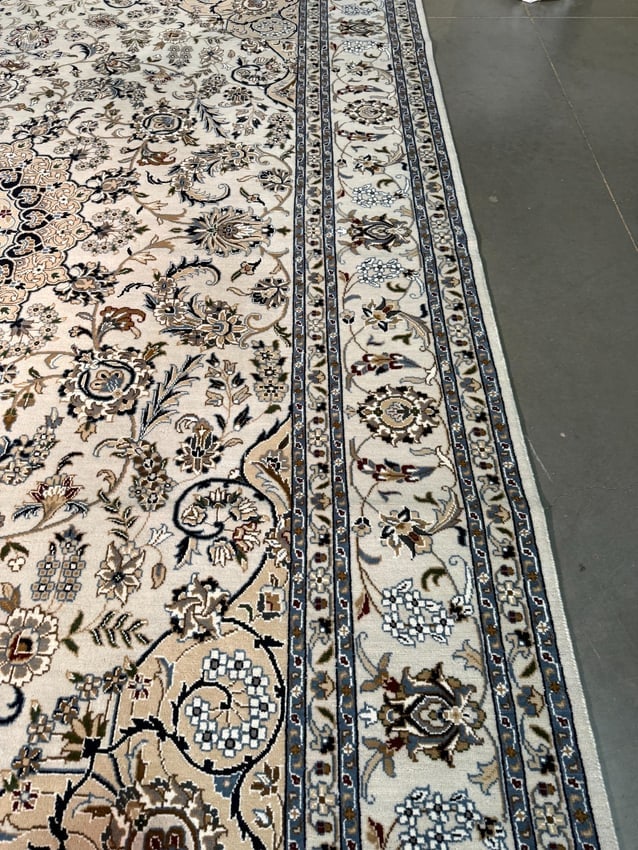 FINE SILK & WOOL KASHAN RUG 9x12 - 3