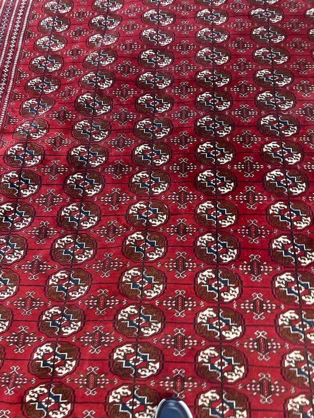 Hand Knotted Persian Bohkara Rug 11.10x 8 ft - 3