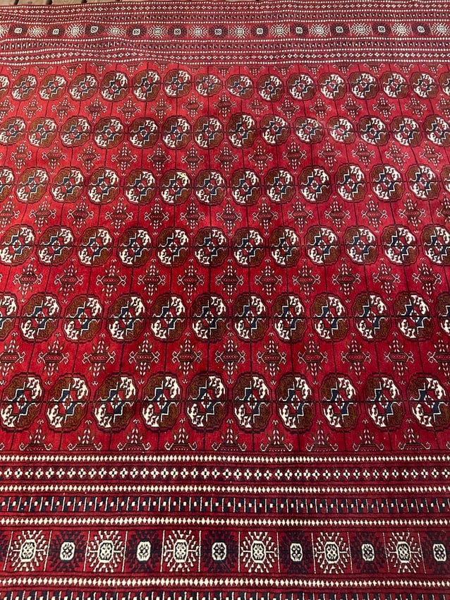 Hand Knotted Persian Bohkara Rug 11.10x 8 ft - 5