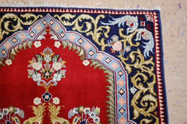 Persian KASHAN RUG 2'3" x 2'9" - 3
