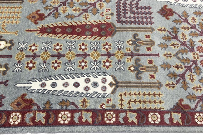 Light Gray Floral 8X10 Tree of Life Chobi Oriental Rug - 11