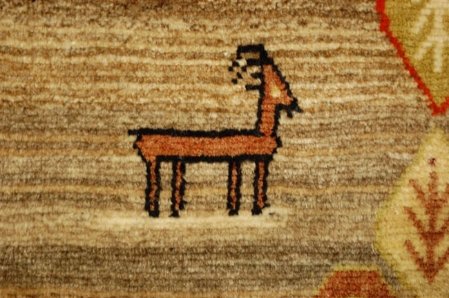 Persian SHIRAZ RUG 3'5" X 5'5" - 8