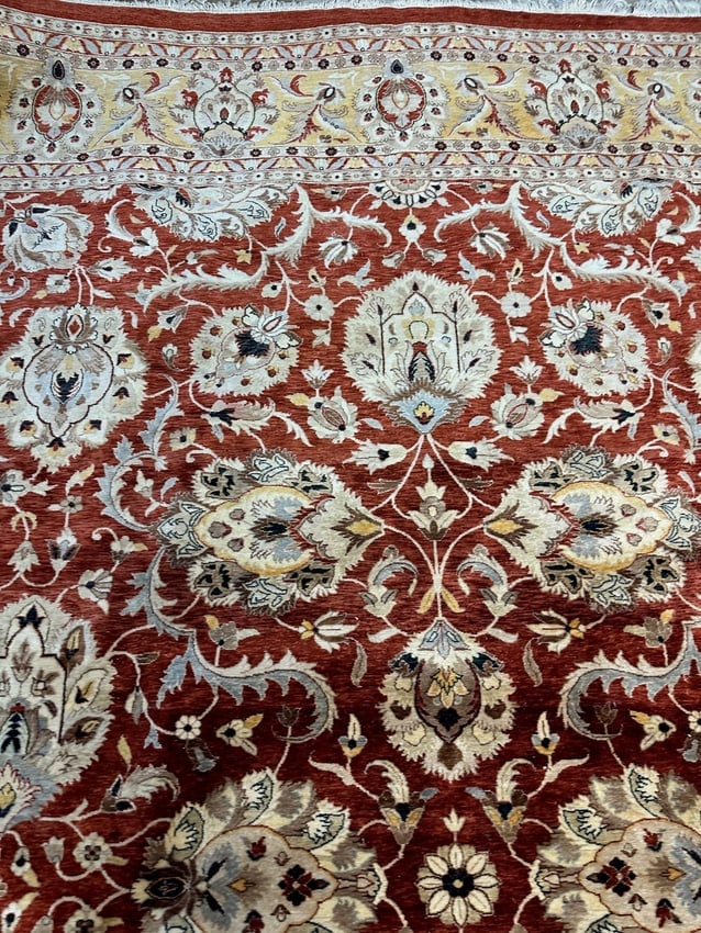 Hand Knotted Oushak Rug 8x12 ft - 4
