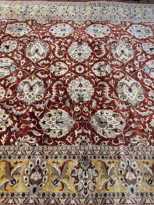 Hand Knotted Oushak Rug 8x12 ft - 8