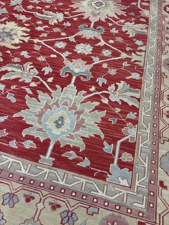 Hand Knotted Persian Heriz Rug 10x7.10 ft - 2