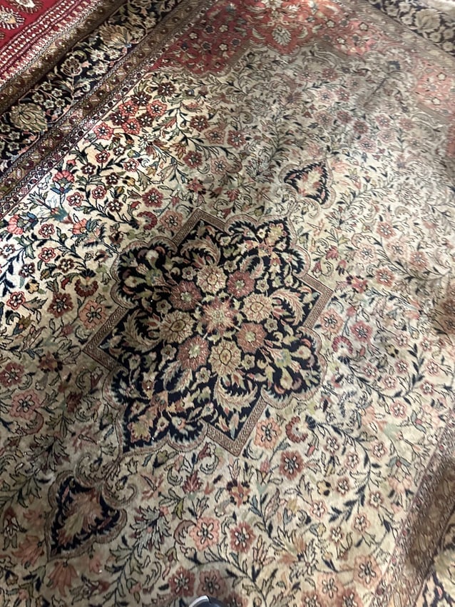 Hand Knotted Agra Tabriz Rug 7.6x10ft - 7