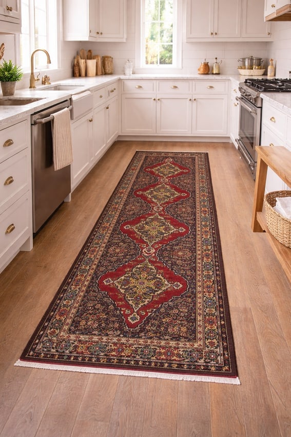 Red Floral 3X9 Bidjar Persian Runner Rug - 2