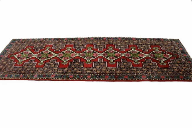 Red Floral 3X9 Bidjar Persian Runner Rug - 5