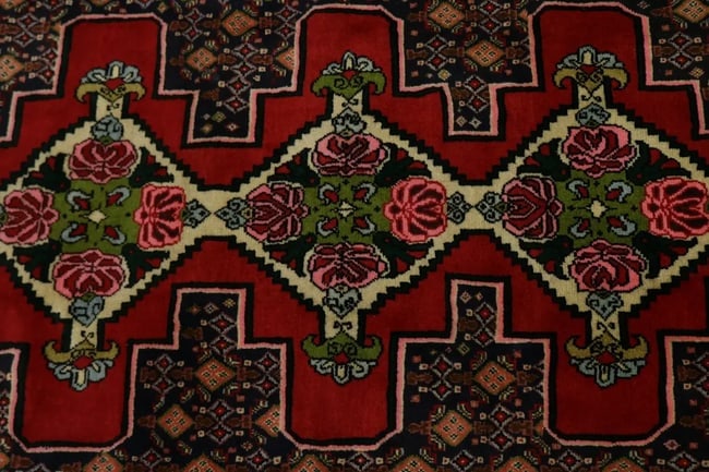 Red Floral 3X9 Bidjar Persian Runner Rug - 7